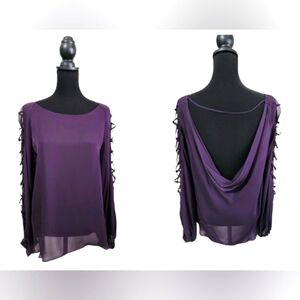 Haute Hippie Silk Blouse with Low Back - L - NWOT